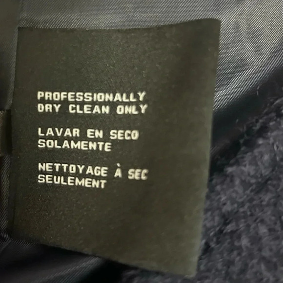 💙”Guess” Women’s Dark Navy Blue Wool Blend Zip Front Coat w/ Pockets Size S💙 - Picture 14 of 15